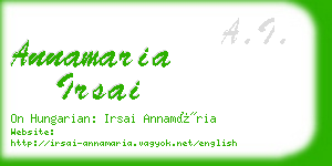 annamaria irsai business card